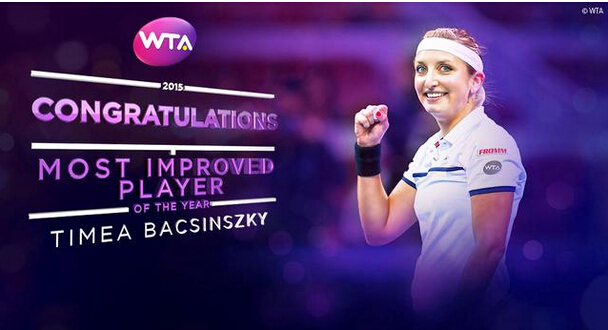 2015网球WTA年度奖揭晓最佳进步球员：巴辛斯基