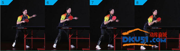 乒乓球技术：正手发球后侧身抢拉的步法调整